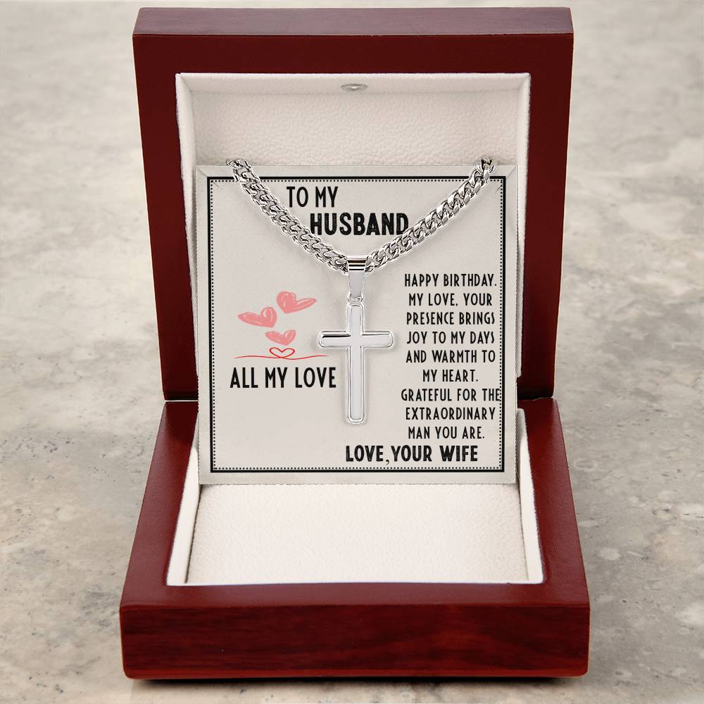 Gift For My husband--Cuban Chain Artisan Necklace With Customization.