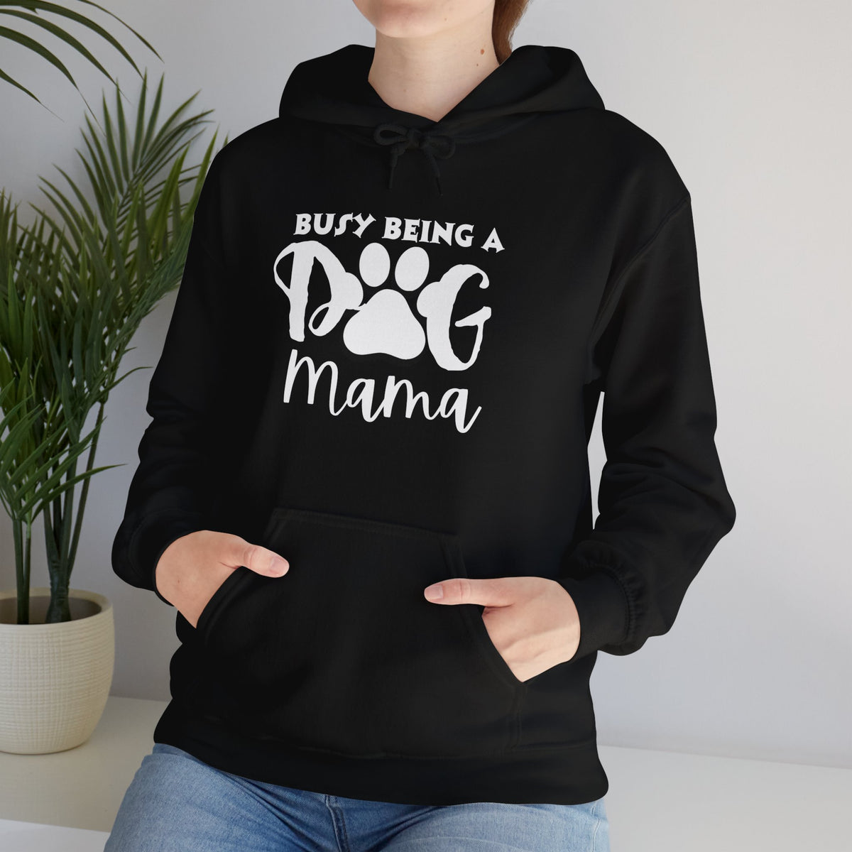 Busy Being a Dog Mama Unisex Heavy Blend™ Hooded Sweatshirt